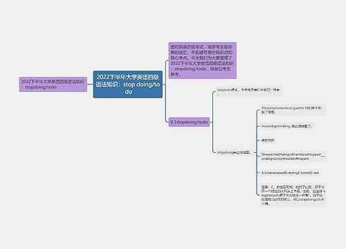 2022下半年大学英语四级语法知识：stop doing/to do