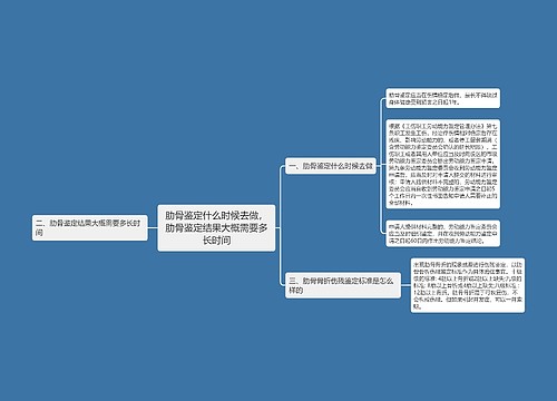 肋骨鉴定什么时候去做，肋骨鉴定结果大概需要多长时间