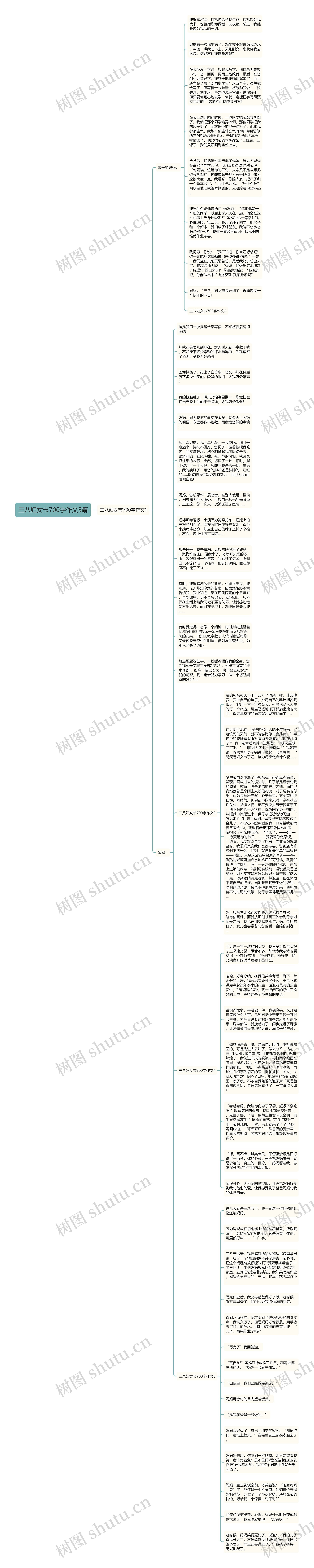 三八妇女节700字作文5篇思维导图