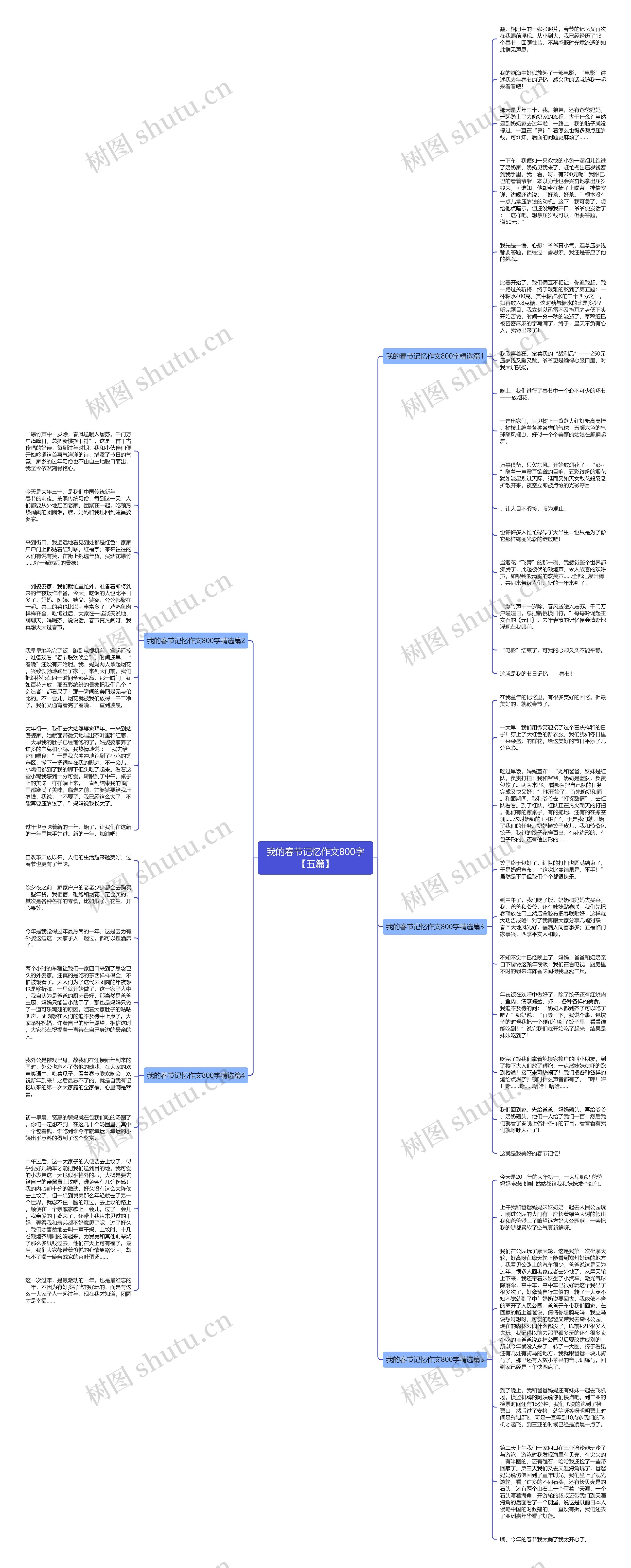 我的春节记忆作文800字【五篇】思维导图