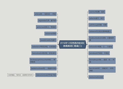 2016年12月英语四级词汇表高频词汇背诵(二)