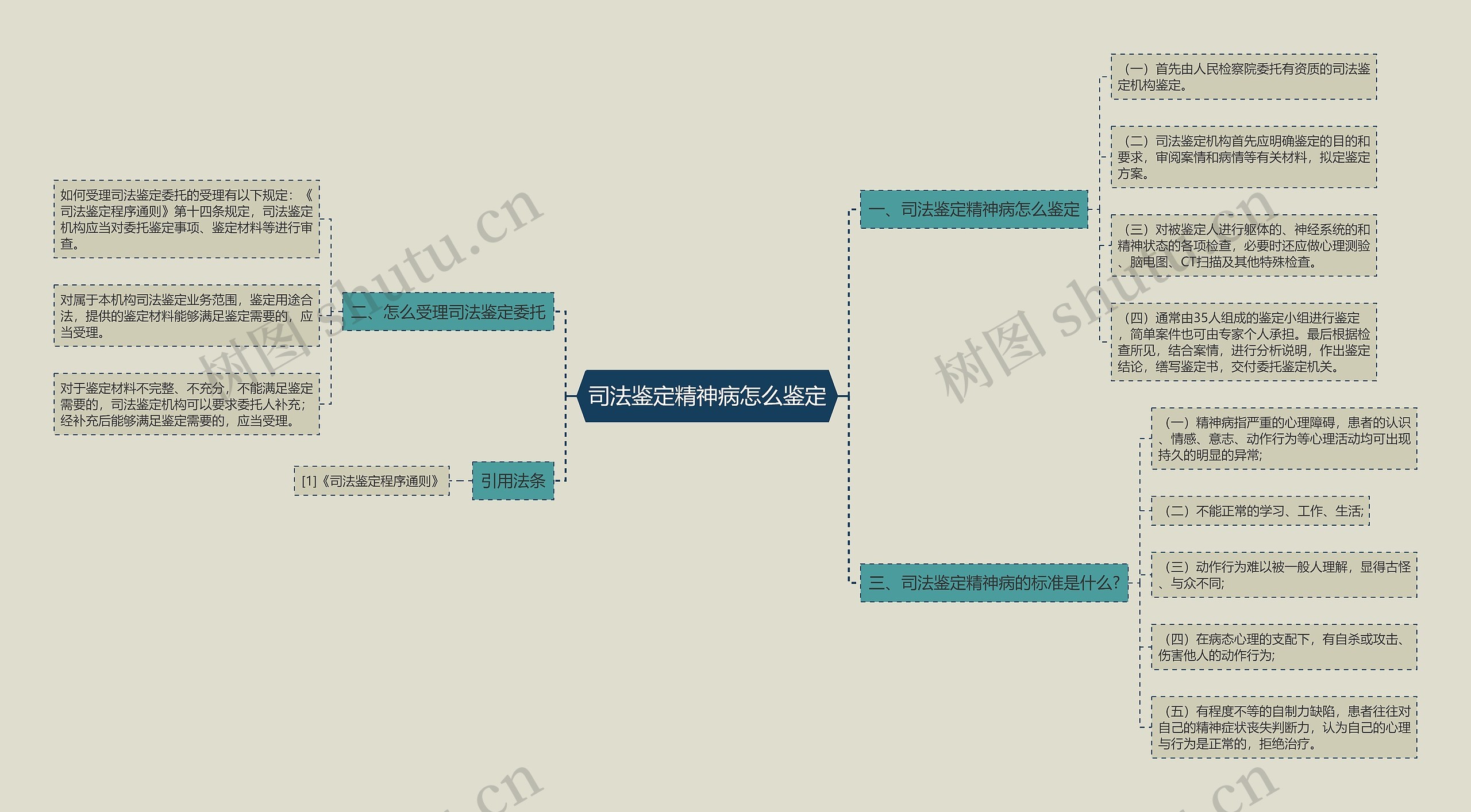 司法鉴定精神病怎么鉴定思维导图