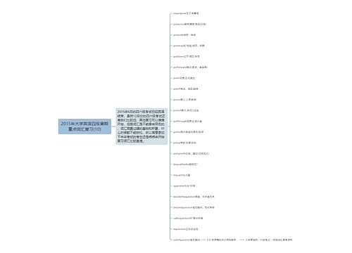 2015年大学英语四级暑期重点词汇复习(10)