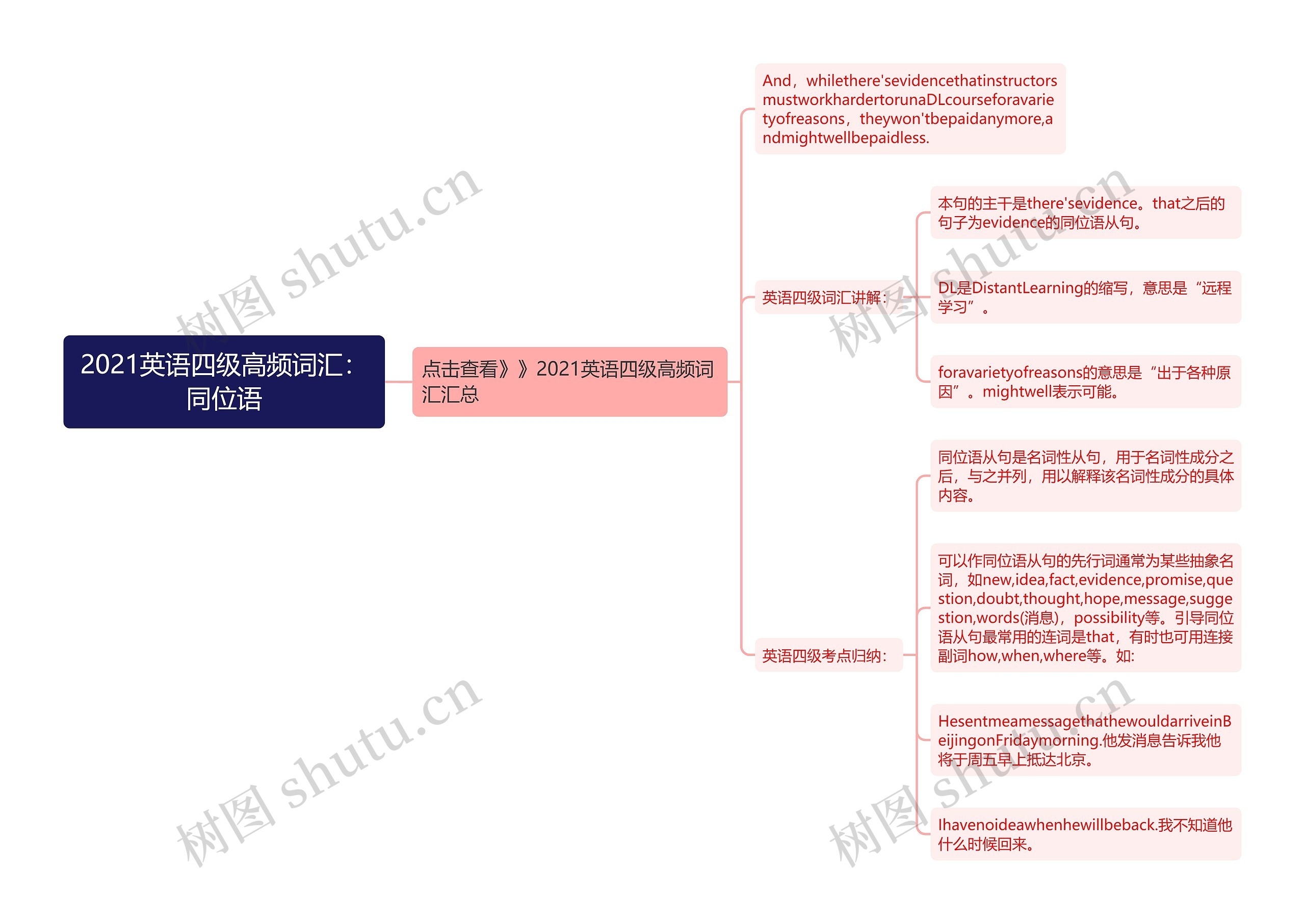 2021英语四级高频词汇：同位语