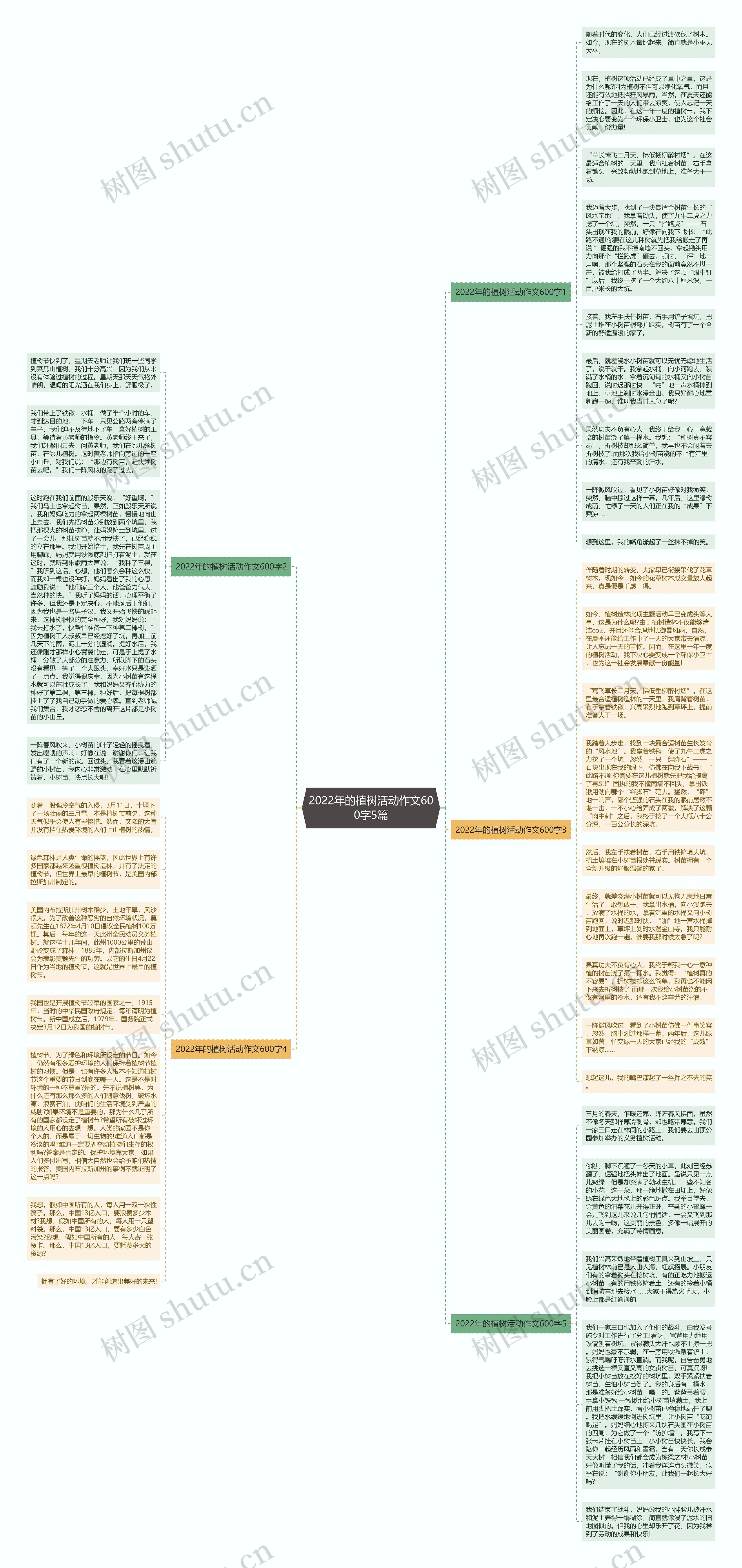 2022年的植树活动作文600字5篇