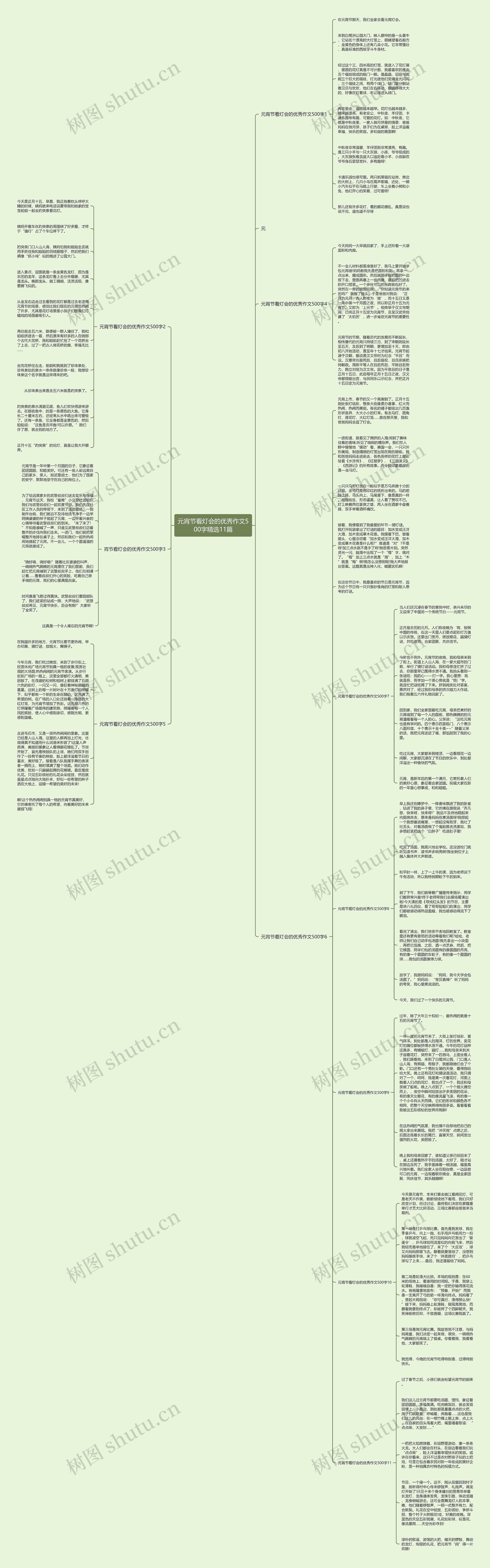元宵节看灯会的优秀作文500字精选11篇思维导图