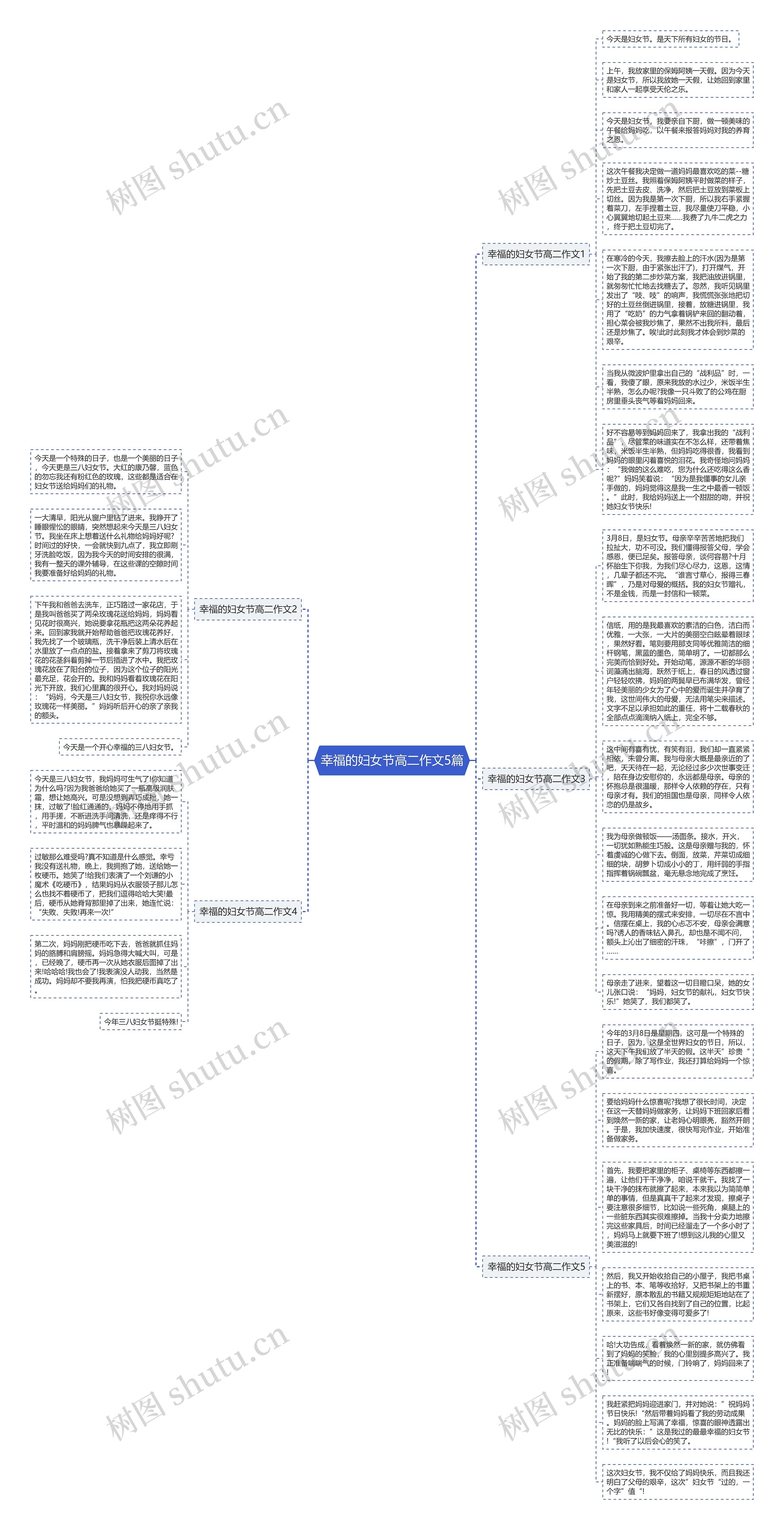 幸福的妇女节高二作文5篇思维导图
