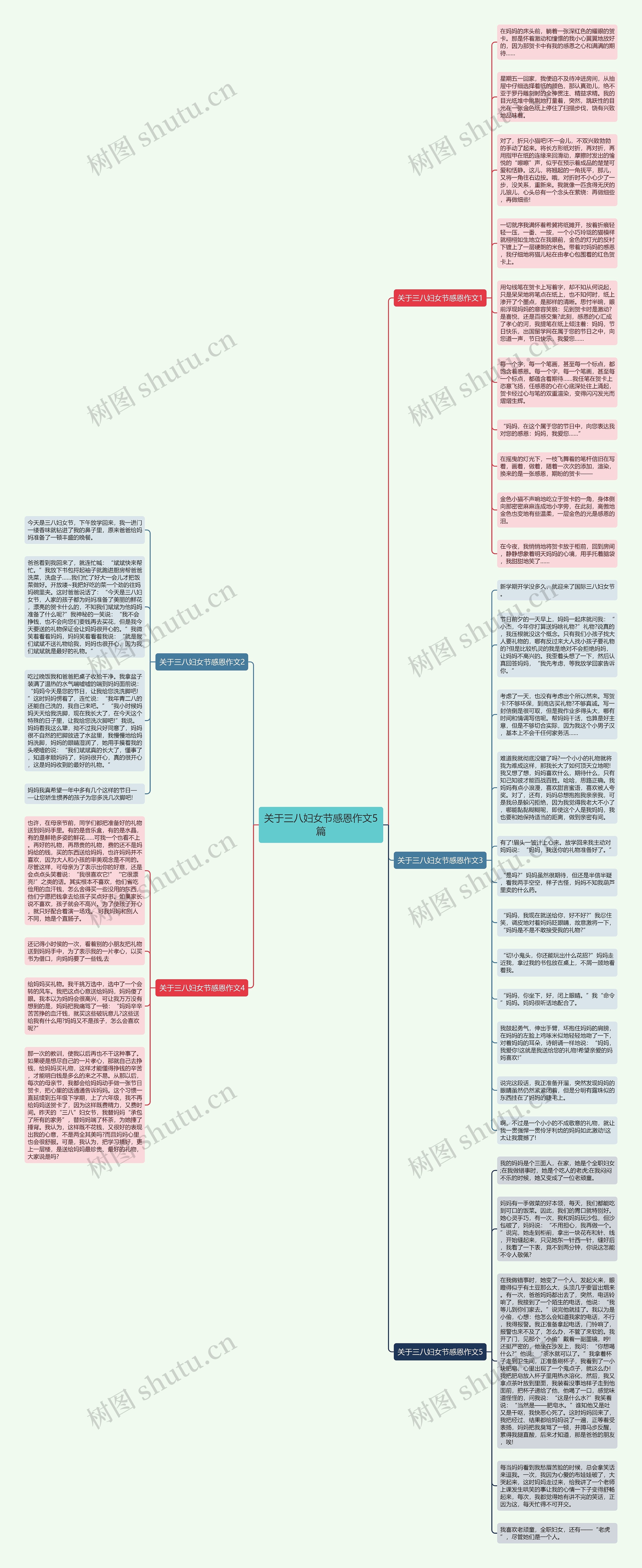 关于三八妇女节感恩作文5篇思维导图