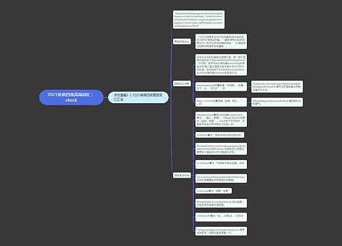 2021英语四级高频词汇：check