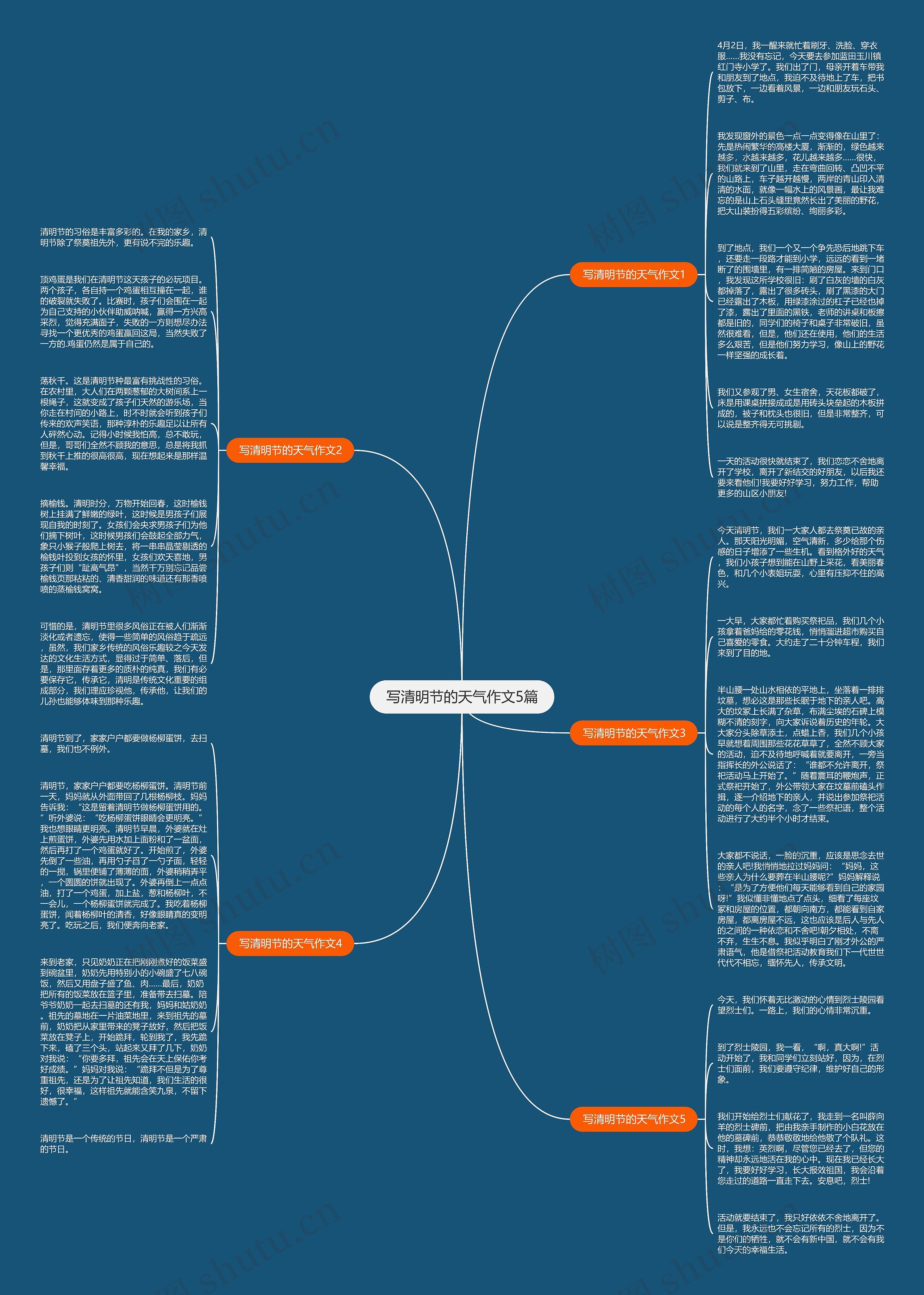 写清明节的天气作文5篇