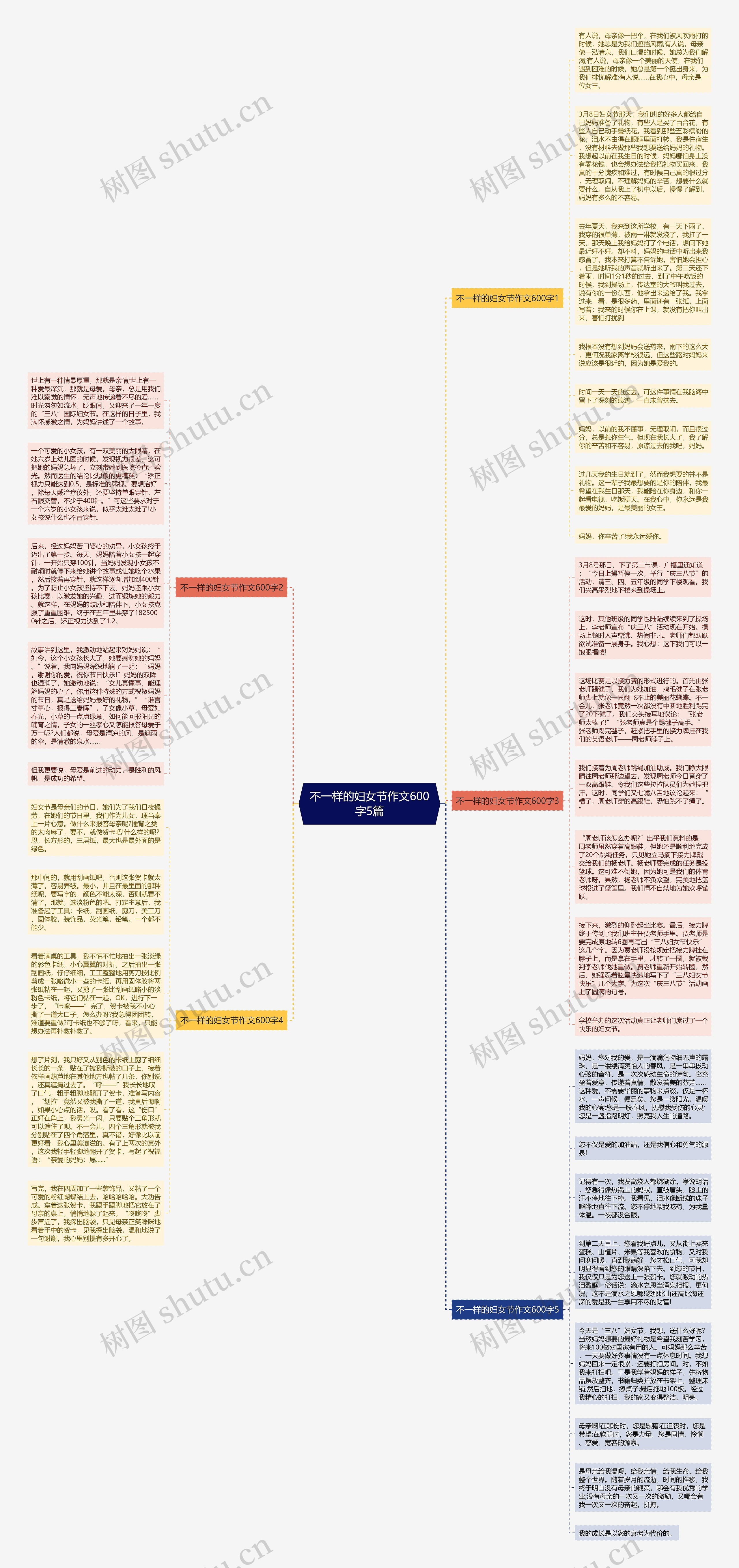 不一样的妇女节作文600字5篇思维导图