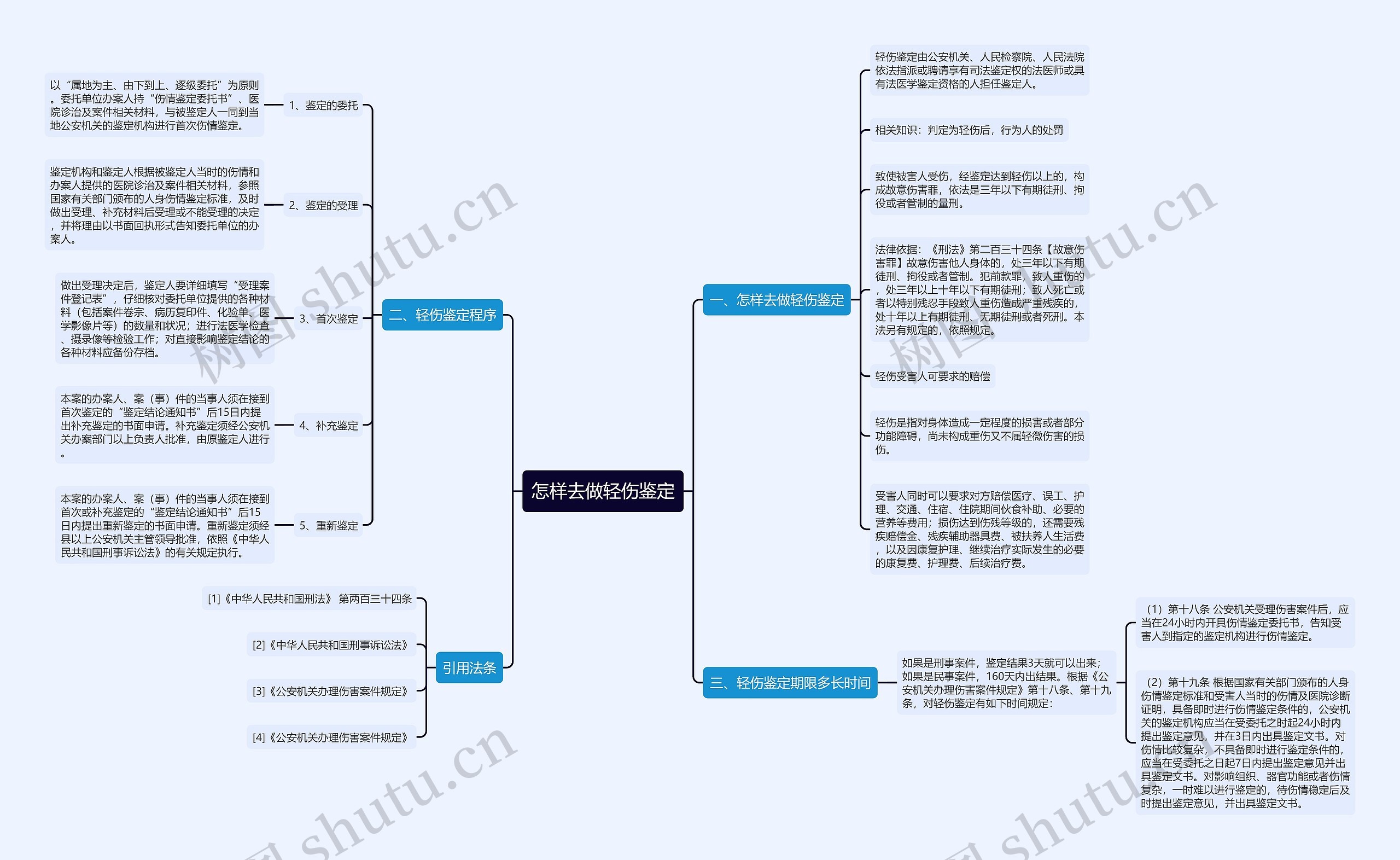 怎样去做轻伤鉴定思维导图
