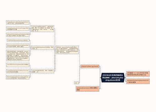 2022年6月英语四级语法用法辨析:pleasant,pleasing,pleased区别 2022年6月英语四级语法用法辨析:pleasant,pleasing,pleased区别