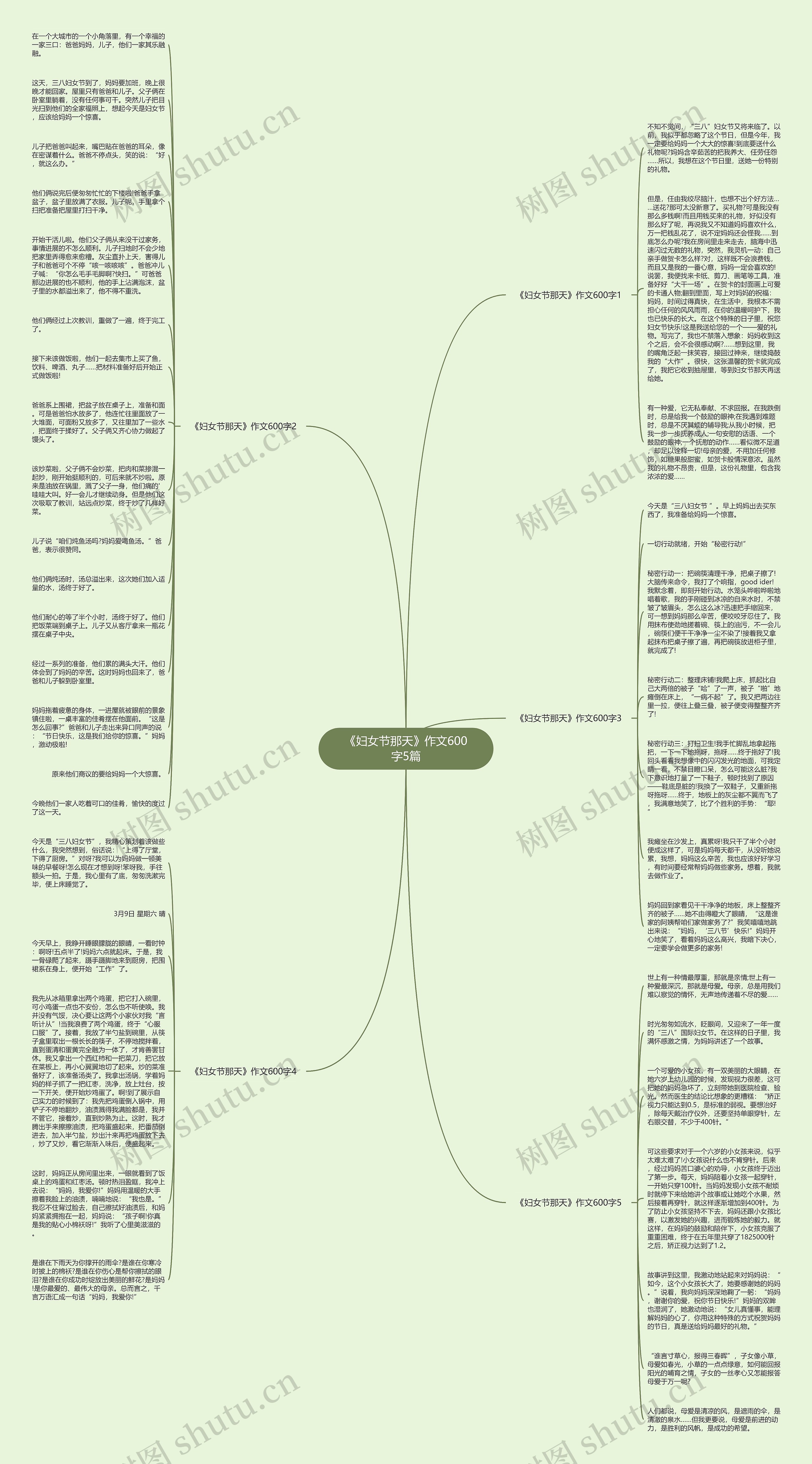 《妇女节那天》作文600字5篇思维导图
