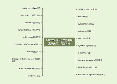 2017年6月大学英语四级高频热词：网络科技