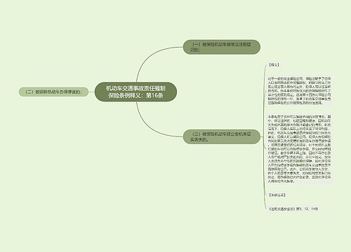 机动车交通事故责任强制保险条例释义：第16条