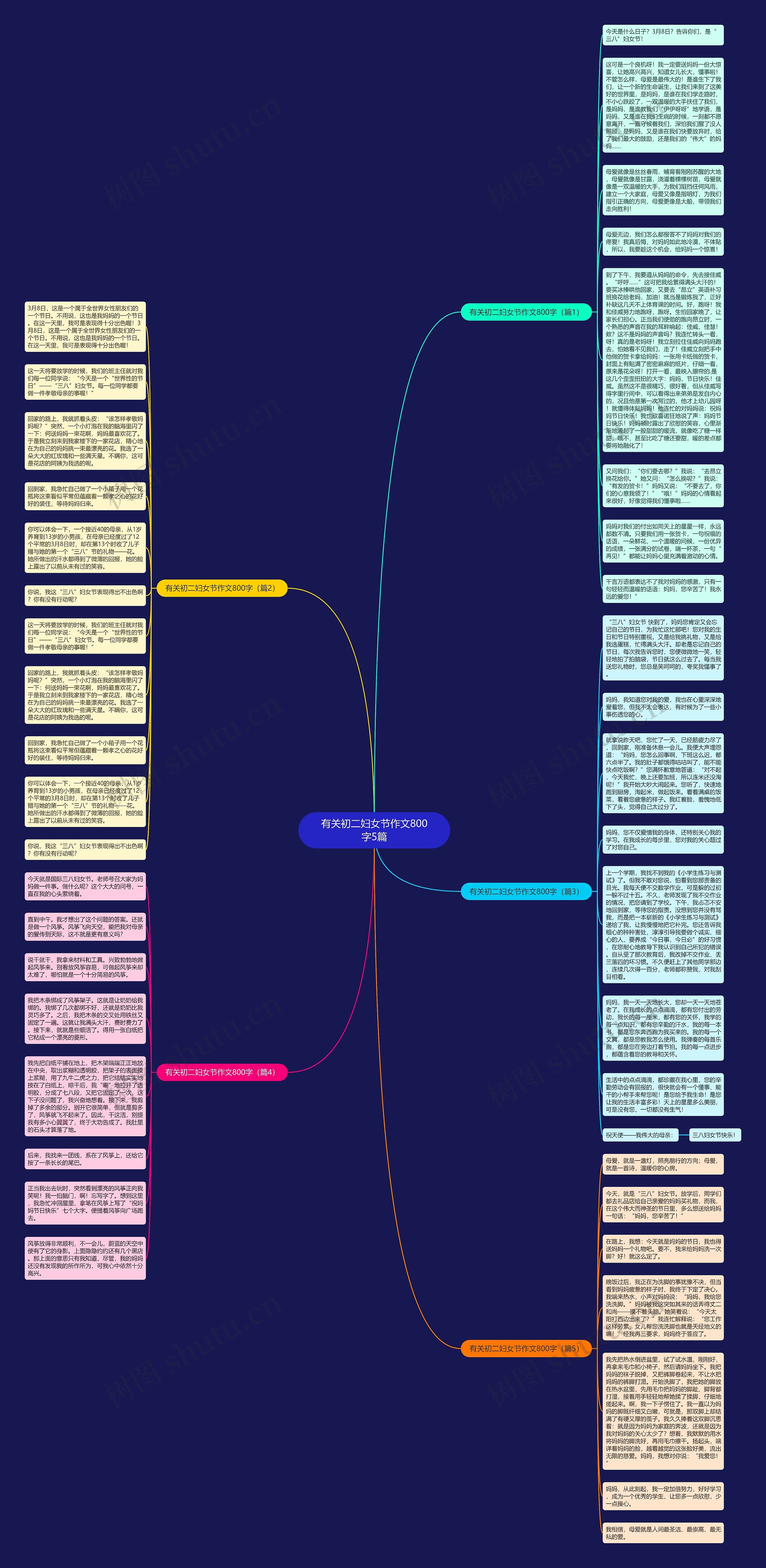 有关初二妇女节作文800字5篇思维导图