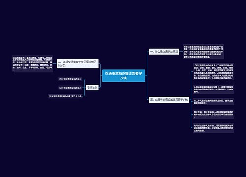 交通事故痕迹鉴定需要多少钱