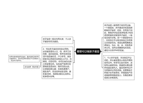 哪里可以做亲子鉴定