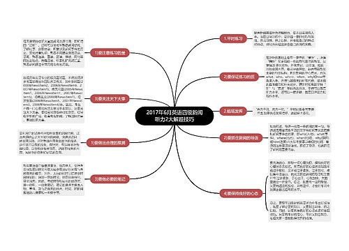 2017年6月英语四级新闻听力2大解题技巧