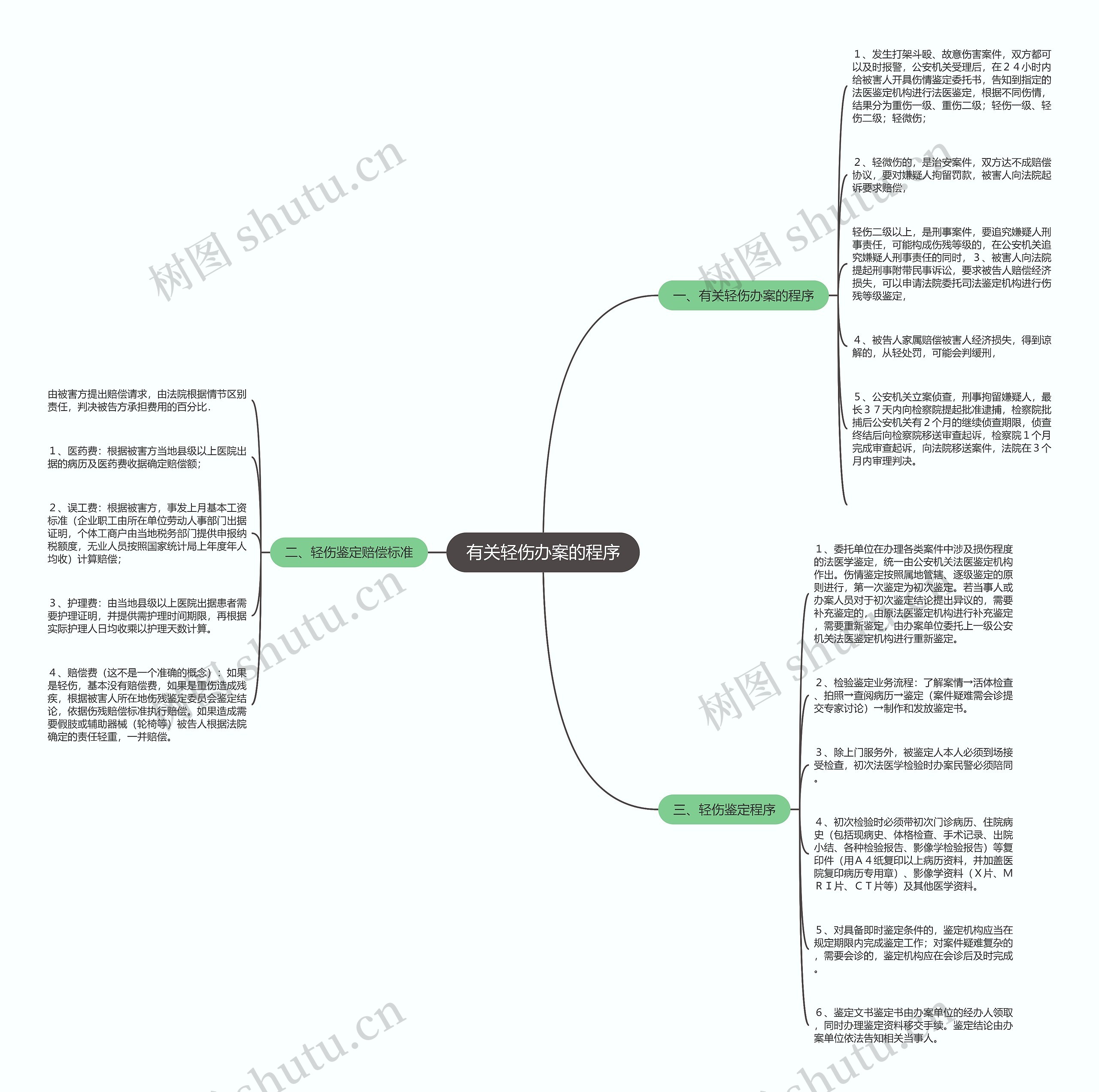 有关轻伤办案的程序思维导图