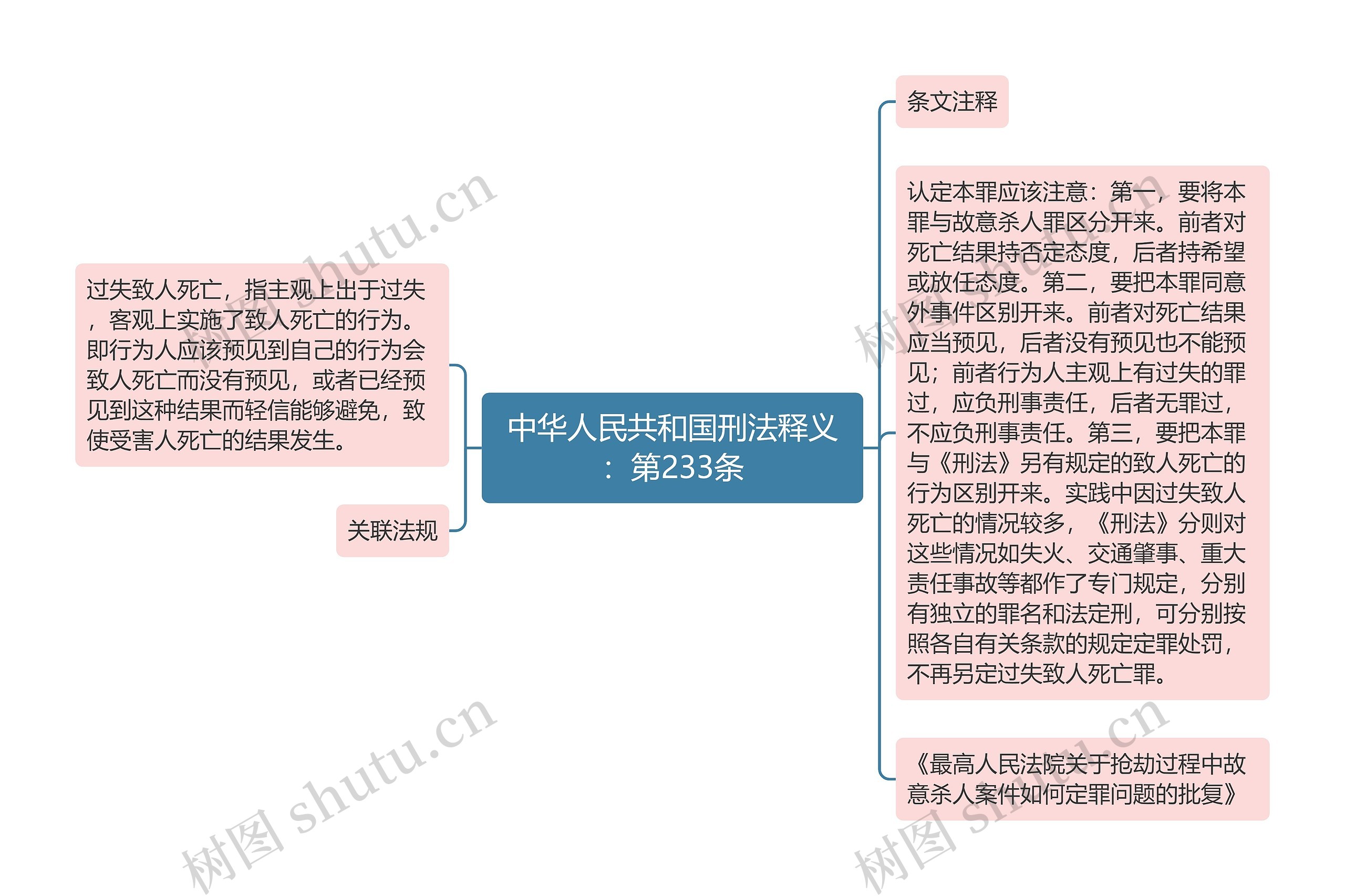 中华人民共和国刑法释义：第233条思维导图