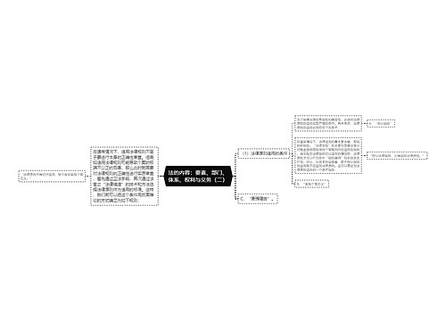 法的内容：要素、部门、体系、权利与义务（二）