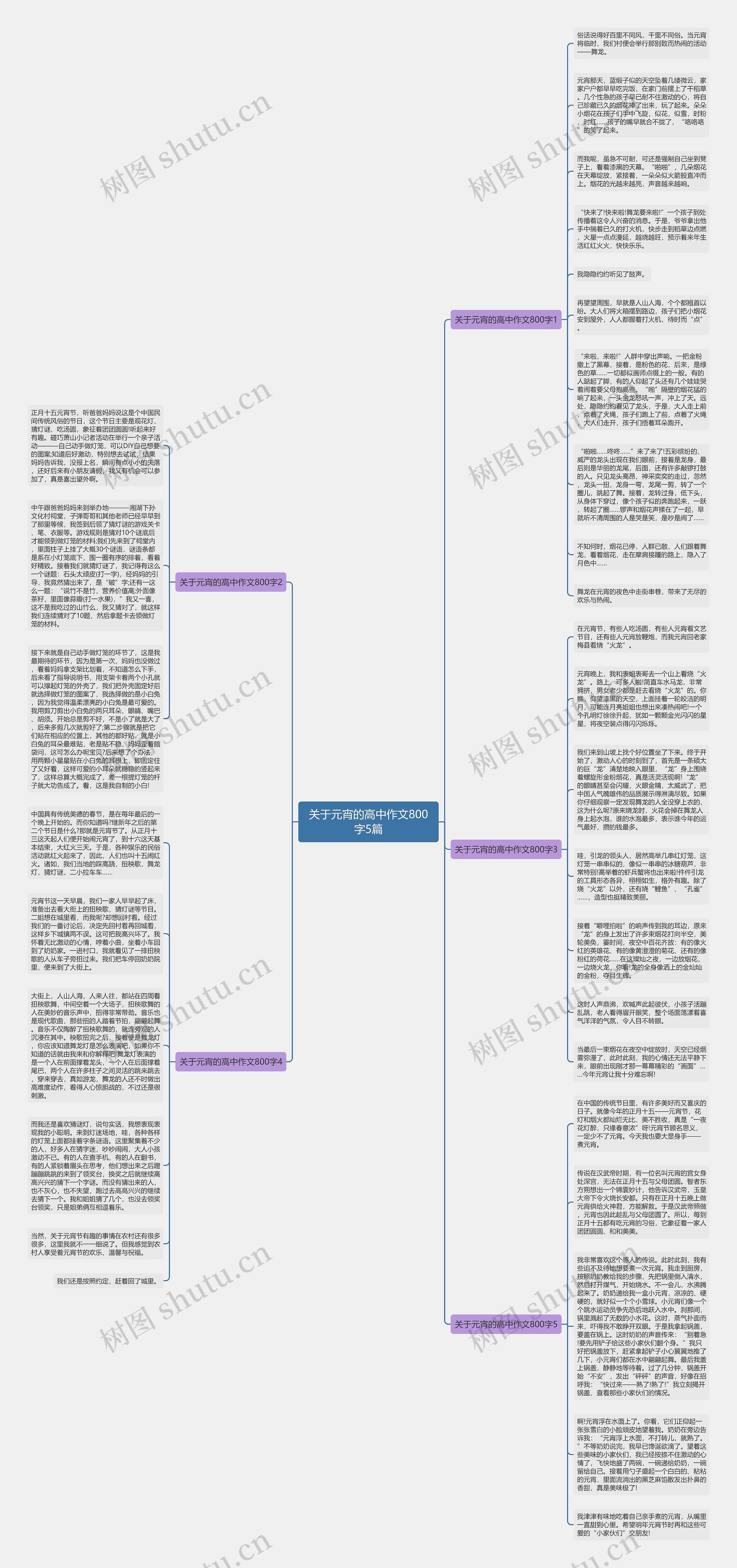 关于元宵的高中作文800字5篇思维导图