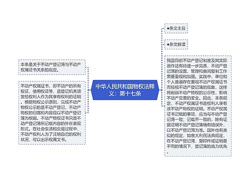 中华人民共和国物权法释义：第十七条