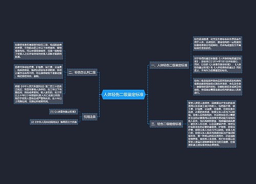 人体轻伤二级鉴定标准