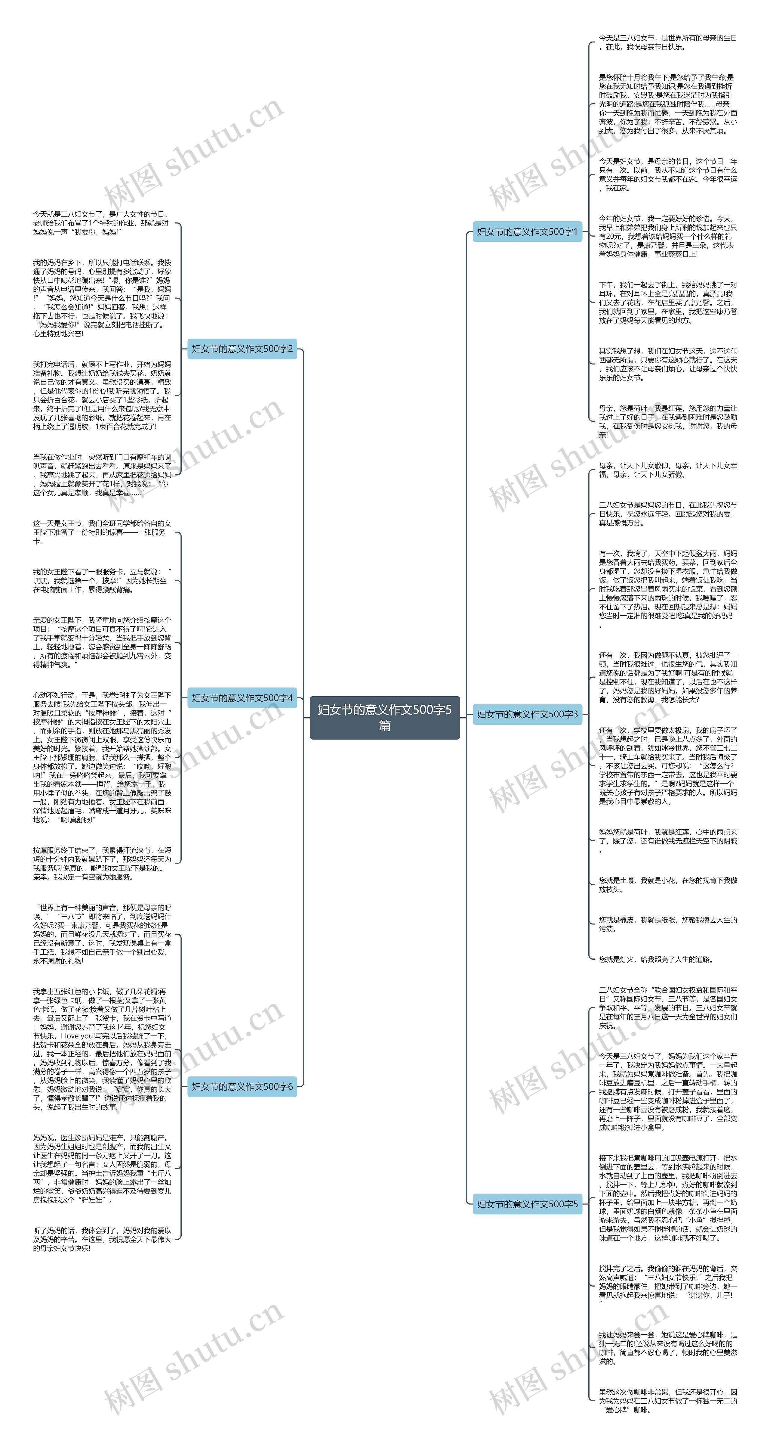 妇女节的意义作文500字5篇思维导图