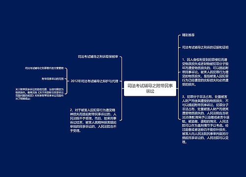 司法考试辅导之附带民事诉讼