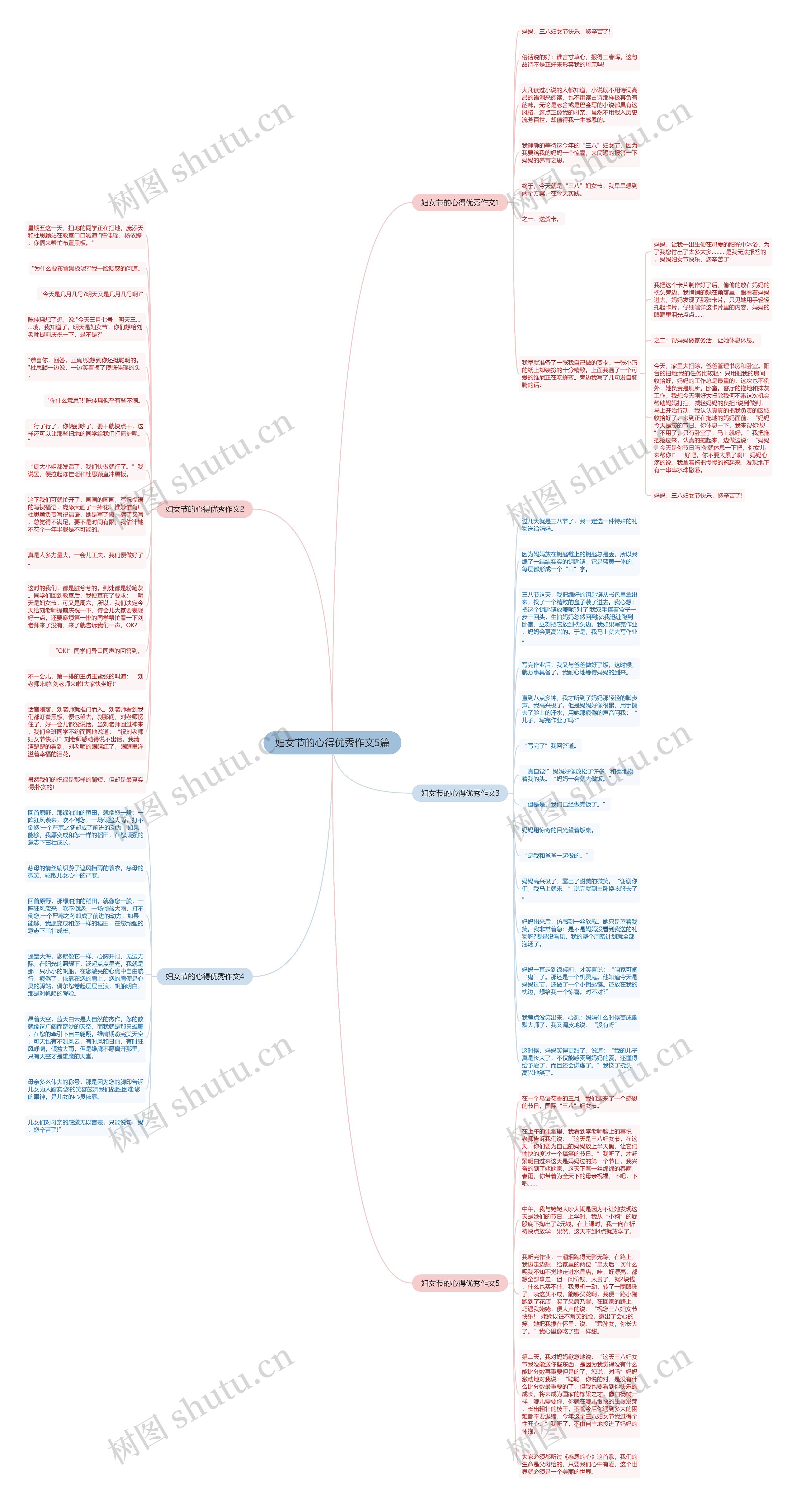 妇女节的心得优秀作文5篇思维导图
