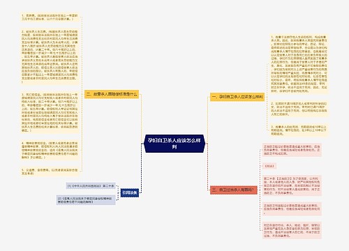 孕妇自卫杀人应该怎么样判