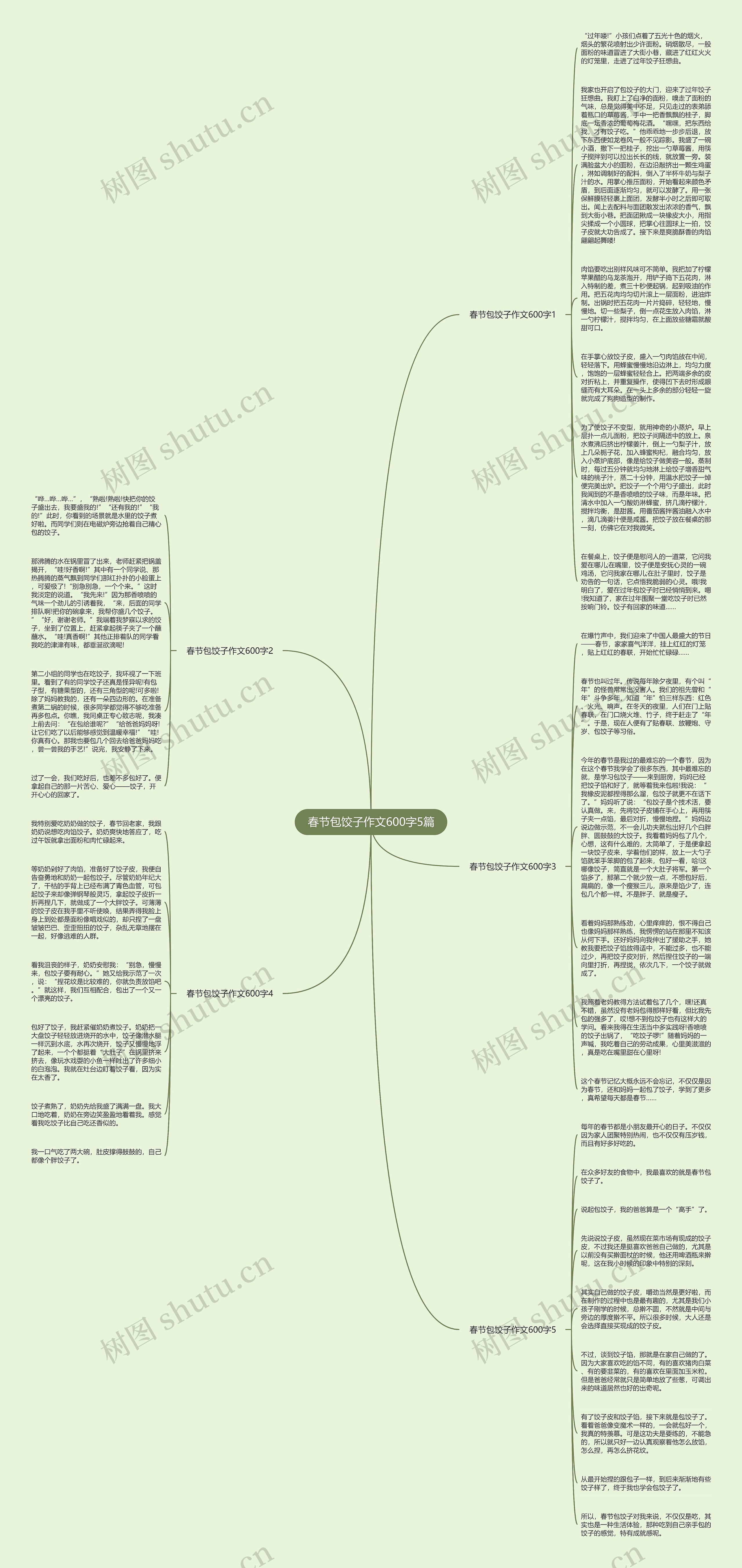 春节包饺子作文600字5篇思维导图