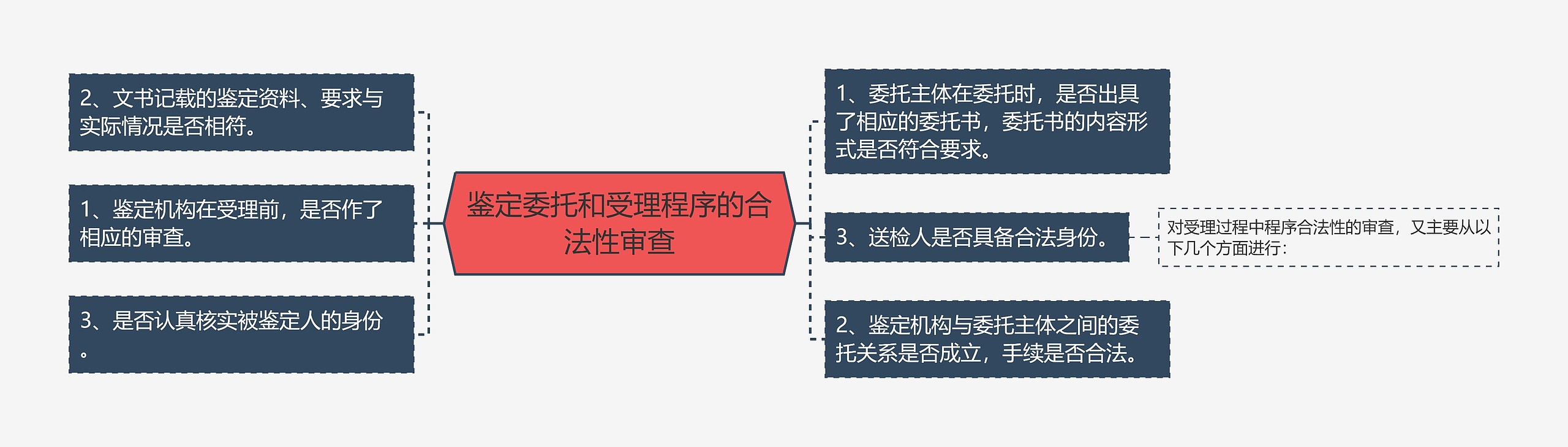 鉴定委托和受理程序的合法性审查思维导图