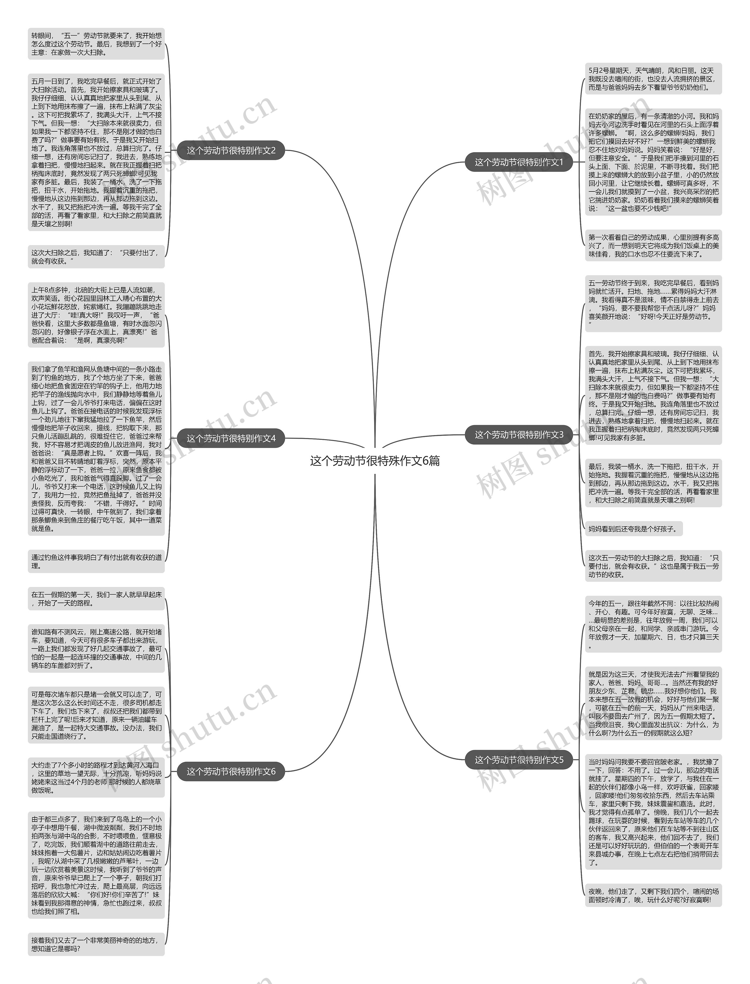 这个劳动节很特殊作文6篇思维导图