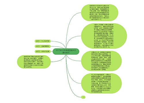 2017年12月英语四级作文满分技巧