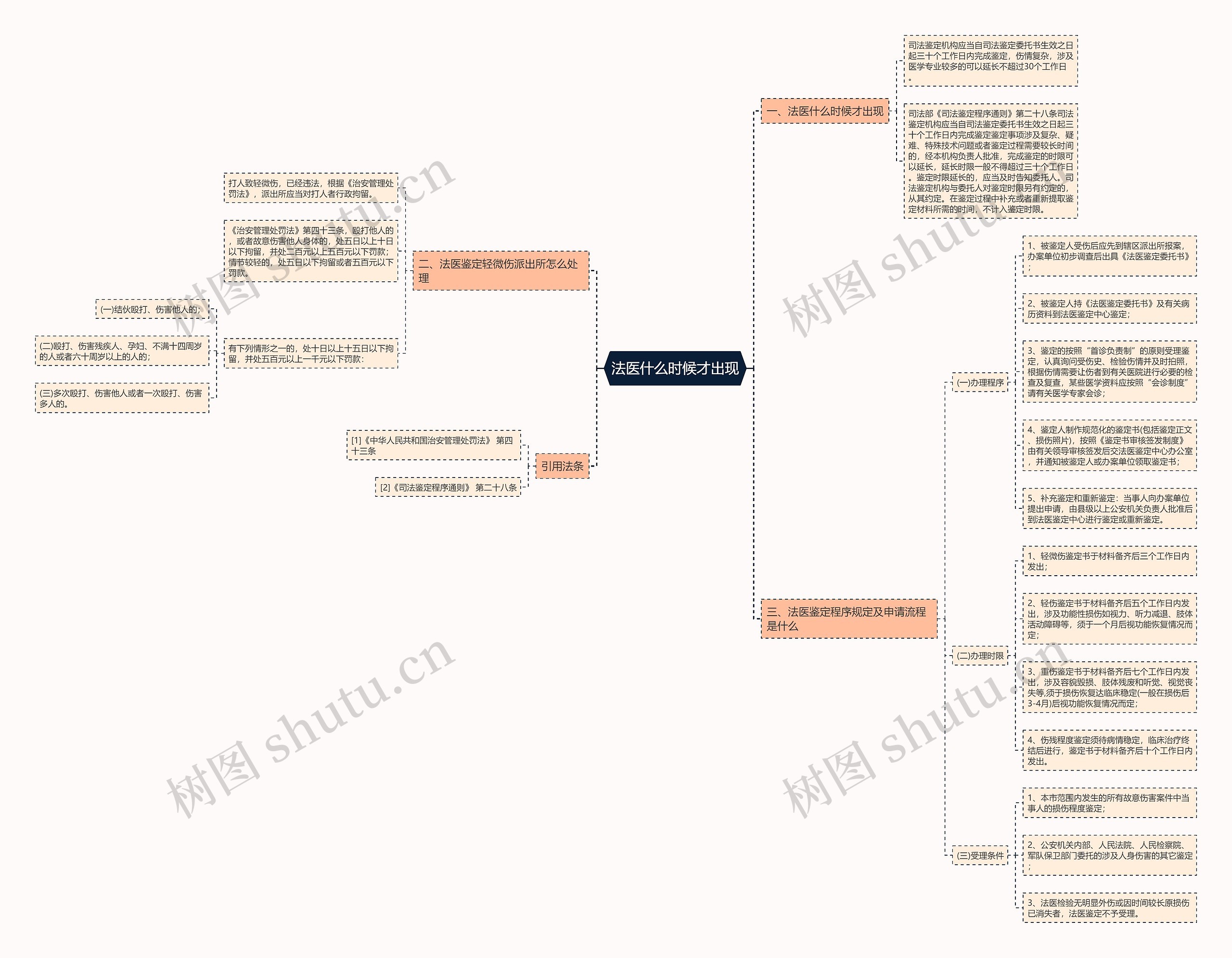 法医什么时候才出现思维导图