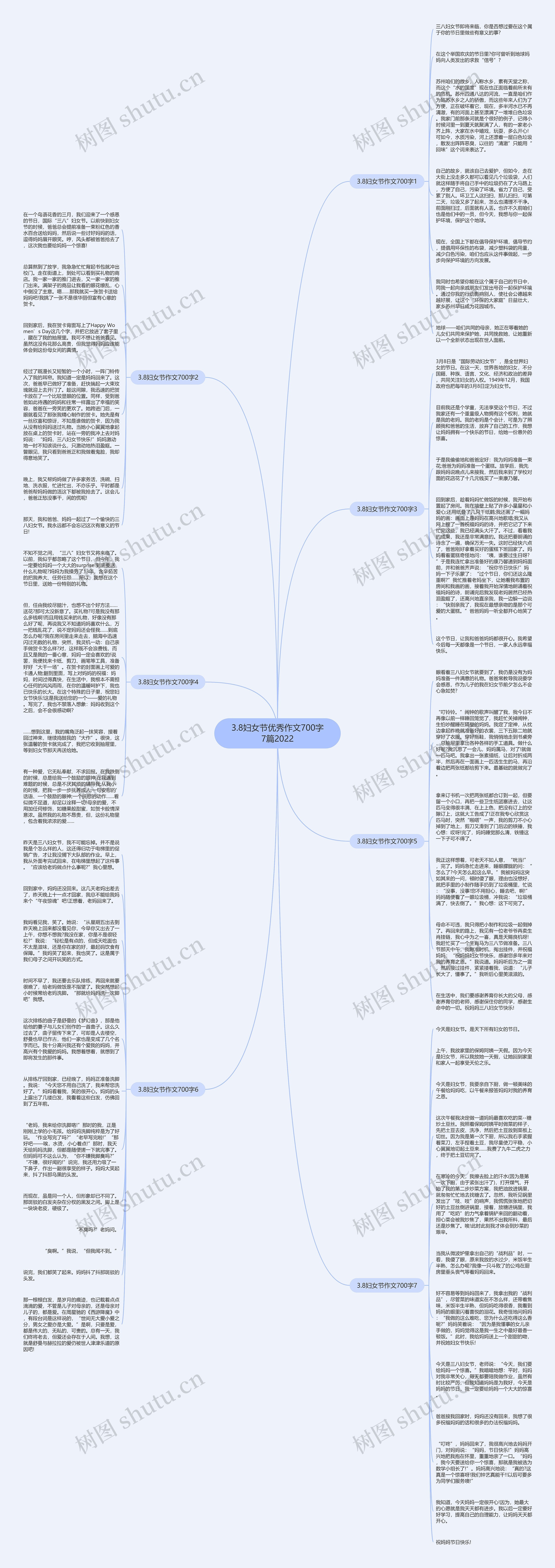 3.8妇女节优秀作文700字7篇2022思维导图