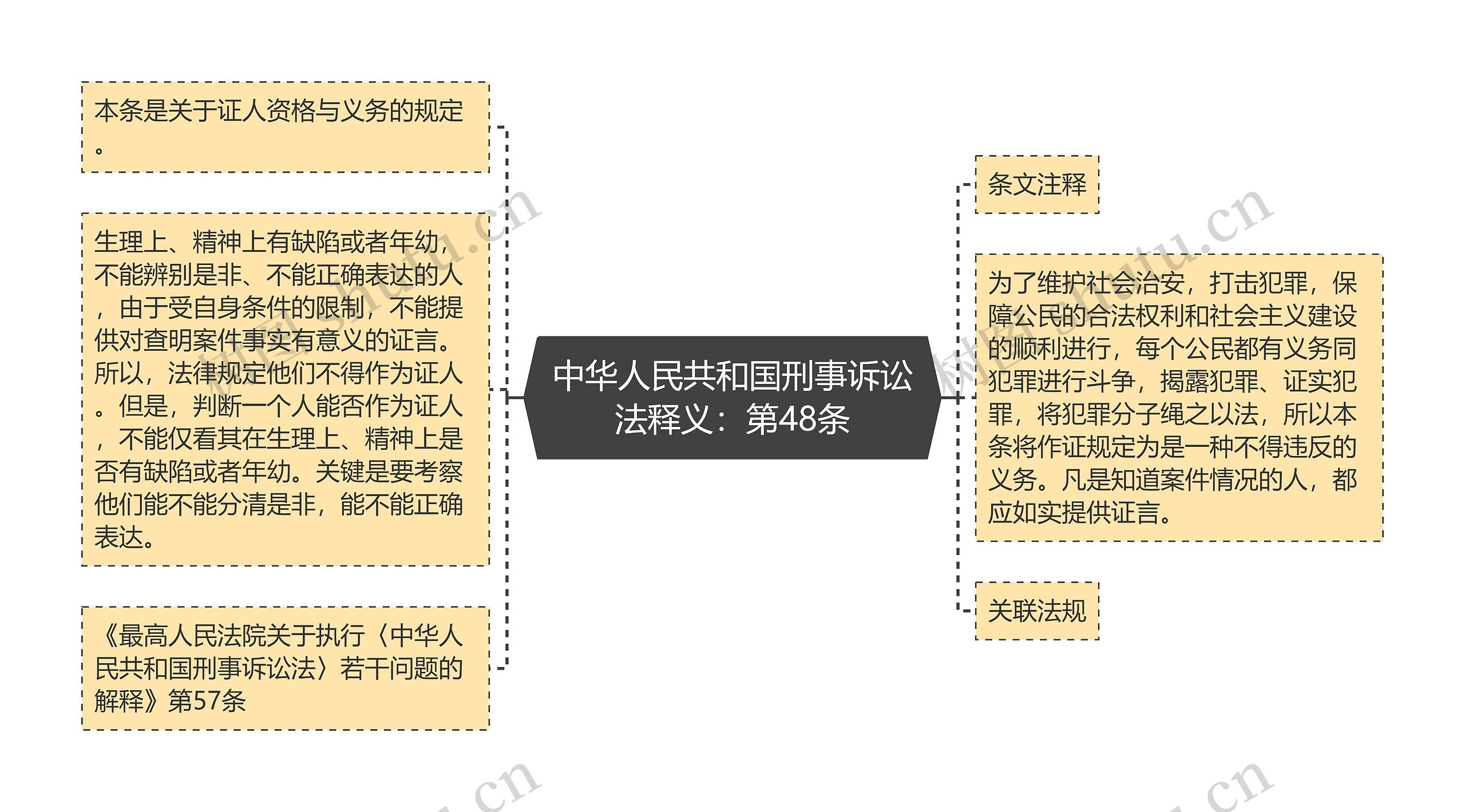 中华人民共和国刑事诉讼法释义：第48条思维导图