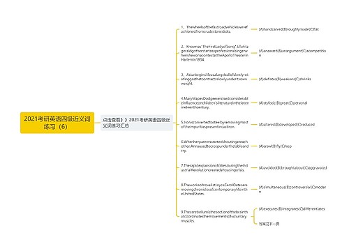 2021考研英语四级近义词练习（6）