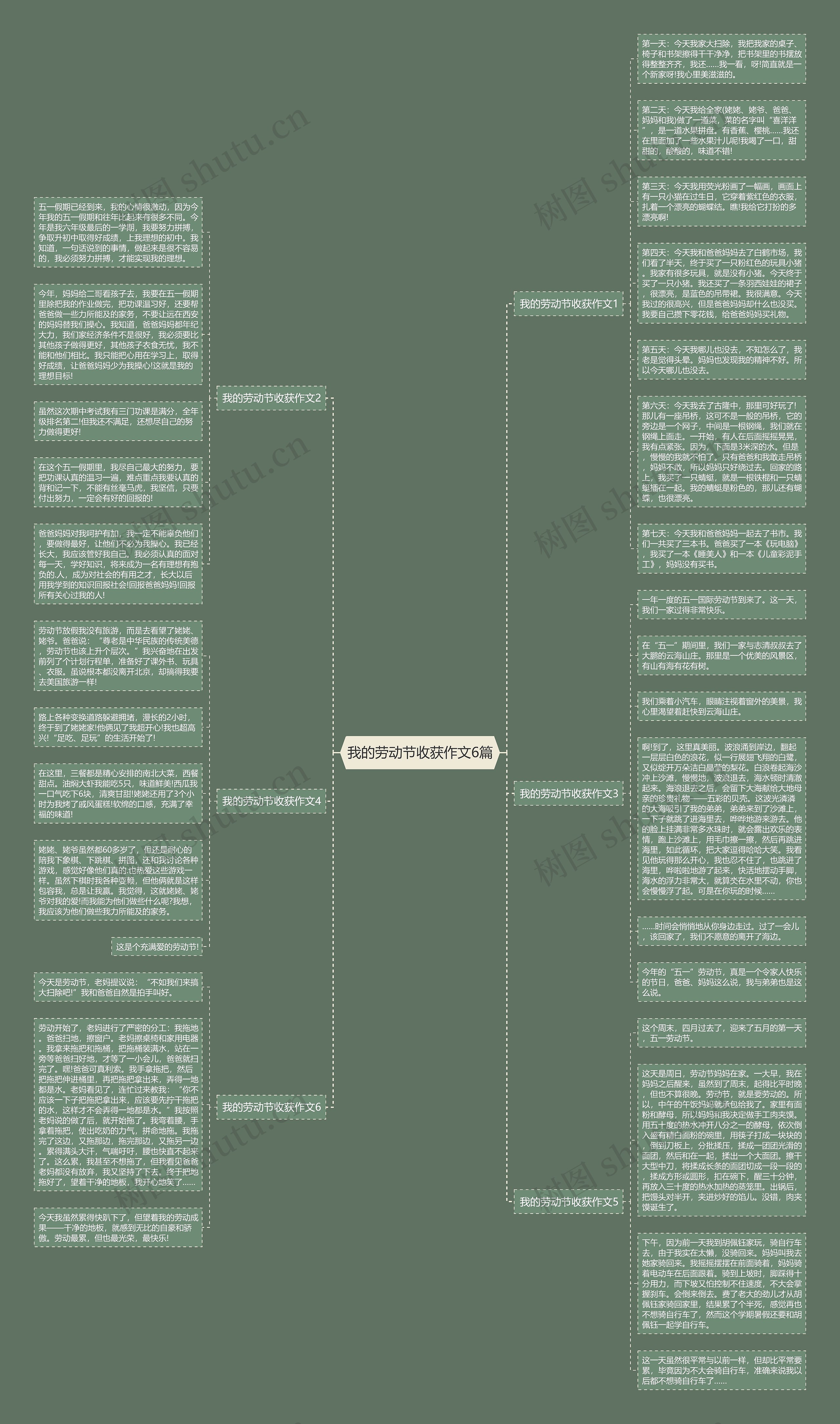 我的劳动节收获作文6篇思维导图