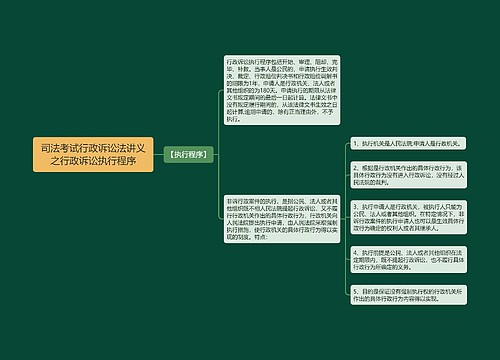 司法考试行政诉讼法讲义之行政诉讼执行程序