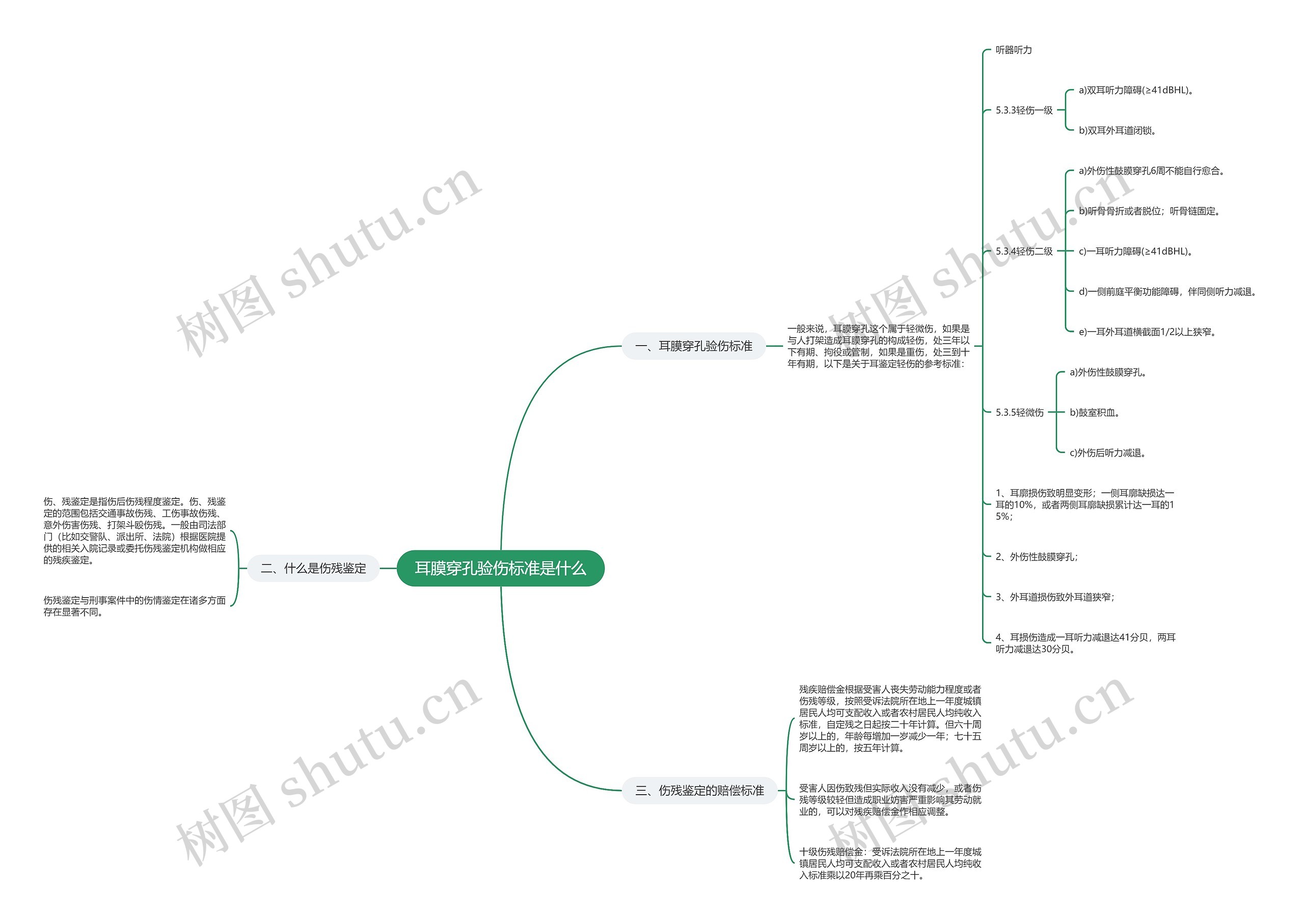 耳膜穿孔验伤标准是什么思维导图