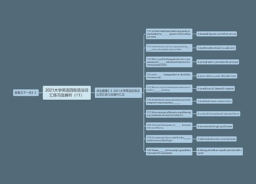 2021大学英语四级语法词汇练习及解析（11）