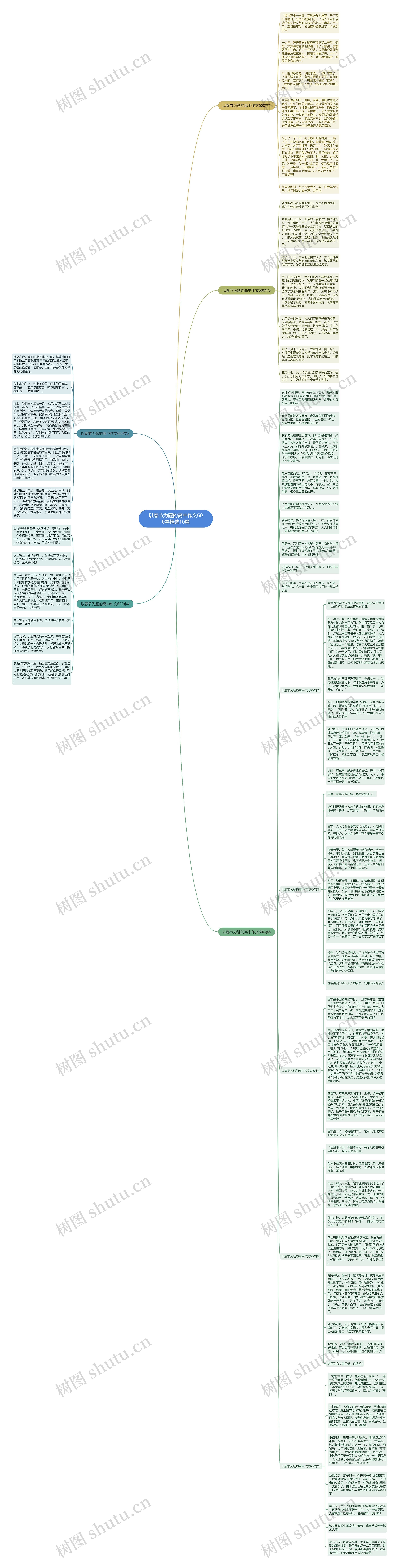 以春节为题的高中作文600字精选10篇思维导图