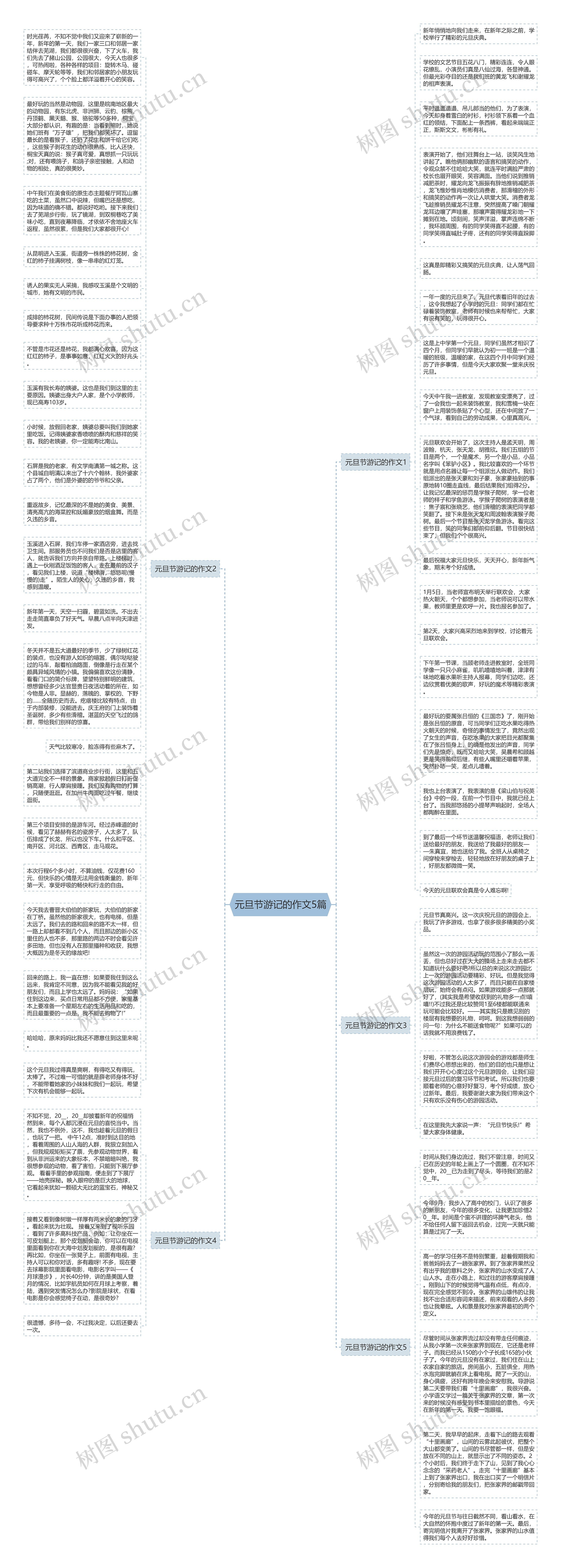 元旦节游记的作文5篇思维导图