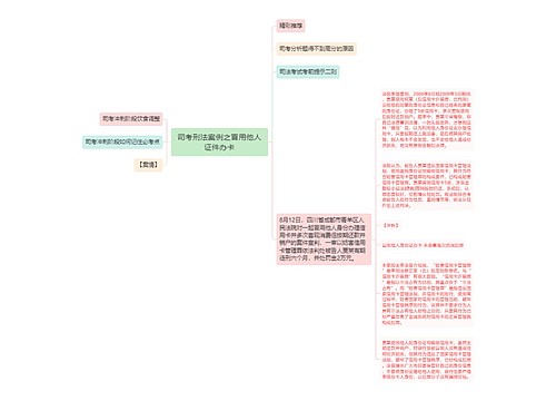 司考刑法案例之冒用他人证件办卡