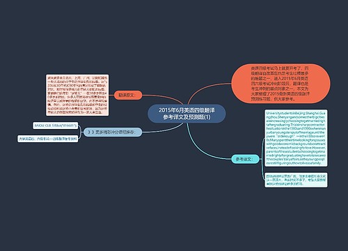 2015年6月英语四级翻译参考译文及预测题(1)